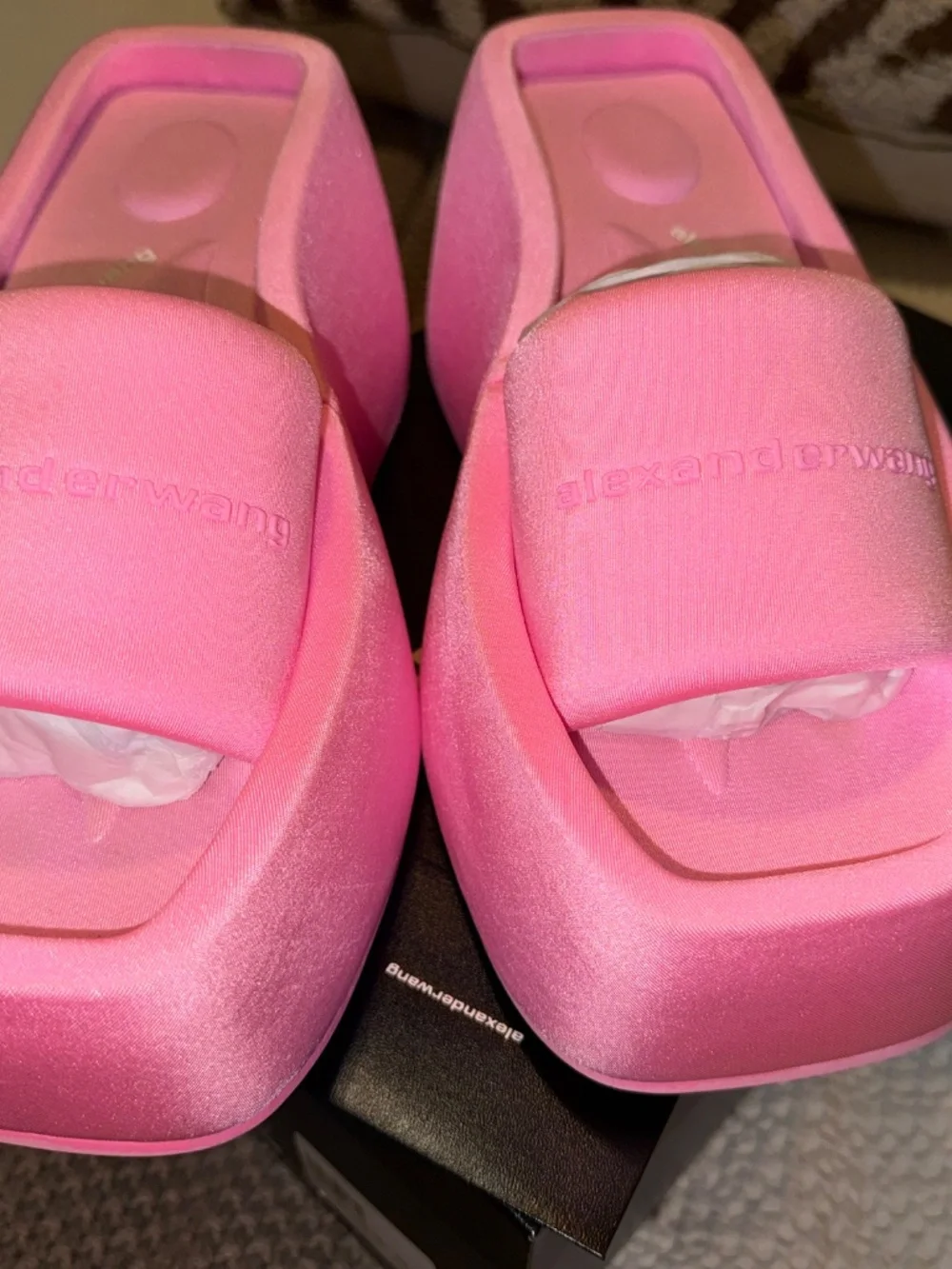 Alexander Wang Women’s Taji Platform Slides Sandals Pink EU 38